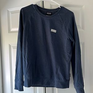Patagonia crewneck, thin sweatshirt material, decently warm